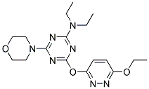 4-(6-ETHOXYPYRIDAZIN-3-YLOXY)-N,N-DIETHYL-6-MORPHOLINO-1,3,5-TRIAZIN-2-AMINE 结构式