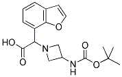 Benzofuran-7-yl-(3-tert-butoxycarbonylamino-azetidin-1-yl)-acetic acid 结构式