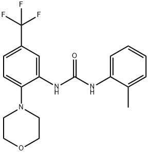 ((2-METHYLPHENYL)AMINO)-N-(2-MORPHOLIN-4-YL-5-(TRIFLUOROMETHYL)PHENYL)FORMAMIDE 结构式