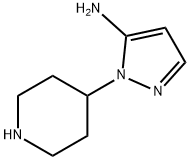 2-PIPERIDIN-4-YL-2H-PYRAZOL-3-YLAMINE 结构式