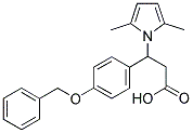3-[4-(BENZYLOXY)PHENYL]-3-(2,5-DIMETHYL-1H-PYRROL-1-YL)PROPANOIC ACID 结构式