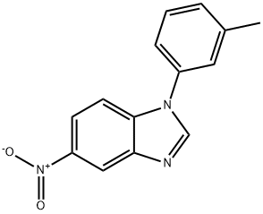 1-(3-甲基苯基)-5-硝基-1H-苯并咪唑 结构式