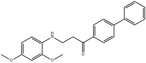 1-[1,1'-Biphenyl]-4-yl-3-(2,4-dimethoxyanilino)-1-propanone 结构式