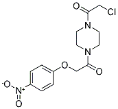 1-[4-(2-CHLORO-ACETYL)-PIPERAZIN-1-YL]-2-(4-NITRO-PHENOXY)-ETHANONE 结构式