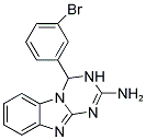 4-(3-BROMOPHENYL)-3,4-DIHYDRO[1,3,5]TRIAZINO[1,2-A]BENZIMIDAZOL-2-AMINE 结构式
