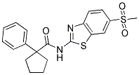 N-(6-(METHYLSULFONYL)BENZOTHIAZOL-2-YL)(PHENYLCYCLOPENTYL)FORMAMIDE 结构式