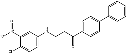 1-[1,1'-BIPHENYL]-4-YL-3-(4-CHLORO-3-NITROANILINO)-1-PROPANONE 结构式