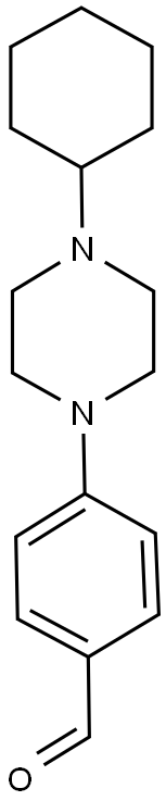 4-(4-CYCLOHEXYLPIPERAZIN-1-YL)BENZALDEHYDE 结构式