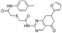 2-(2-(P-TOLUIDINO)-2-OXOETHYLTHIO)-N-(7-(FURAN-2-YL)-5-OXO-5,6,7,8-TETRAHYDROQUINAZOLIN-2-YL)ACETAMIDE 结构式