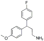 3-(4-氟苯基)-3-(4-甲氧基苯基)丙-1-胺 结构式