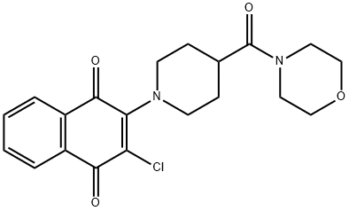 2-CHLORO-3-[4-(MORPHOLINOCARBONYL)PIPERIDINO]NAPHTHOQUINONE 结构式