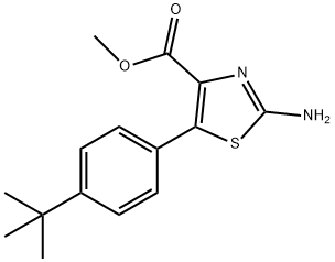 METHYL 2-AMINO-5-[4-(TERT-BUTYL)PHENYL]-1,3-THIAZOLE-4-CARBOXYLATE 结构式