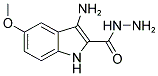 3-AMINO-5-METHOXY-1H-INDOLE-2-CARBOXYLIC ACID HYDRAZIDE 结构式