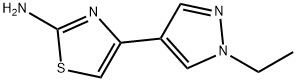 4-(1-乙基-1H-吡唑-4-基)-1,3-噻唑-2-胺 结构式