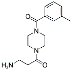 3-AMINO-1-[4-(3-METHYL-BENZOYL)-PIPERAZIN-1-YL]-PROPAN-1-ONE 结构式