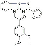 1-(3,4-DIMETHOXYPHENYL)-2-[2-(2-FURYL)-4H-[1,2,4]TRIAZOLO[1,5-A]BENZIMIDAZOL-4-YL]ETHANONE 结构式