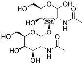 2-(乙酰氨基)-3-O-[2-(乙酰氨基)-2-脱氧-ALPHA-D-吡喃半乳糖基]-2-脱氧-D-半乳糖 结构式