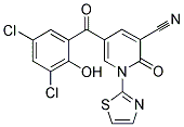 5-(3,5-DICHLORO-2-HYDROXY-BENZOYL)-2-OXO-1-THIAZOL-2-YL-1,2-DIHYDRO-PYRIDINE-3-CARBONITRILE 结构式