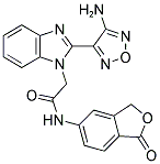 2-[2-(4-AMINO-1,2,5-OXADIAZOL-3-YL)-1H-BENZIMIDAZOL-1-YL]-N-(1-OXO-1,3-DIHYDRO-2-BENZOFURAN-5-YL)ACETAMIDE 结构式