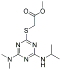 METHYL {[4-(DIMETHYLAMINO)-6-(ISOPROPYLAMINO)-1,3,5-TRIAZIN-2-YL]THIO}ACETATE 结构式
