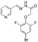 2-(4-Bromo-2,6-difluorophenoxy)-N'-[(1E)-pyridin-3-ylmethylene]acetohydrazide 结构式