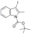 3-IODO-2-METHYLINDOLE-1-CARBOXYLIC ACID TERT-BUTYL ESTER 结构式