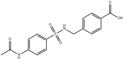 4-(4-乙酰氨基苯磺酰胺甲基)苯甲酸 结构式