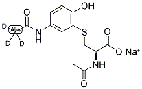 3-(N-ACETYL-L-CYSTEIN-S-YL) ACETAMINOPHEN-D3, SODIUM SALT 结构式