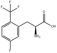 2-氨基-3-(5-氟-2-(三氟甲基)苯基)丙酸 结构式