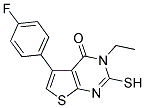 3-ETHYL-5-(4-FLUOROPHENYL)-2-MERCAPTOTHIENO[2,3-D]PYRIMIDIN-4(3H)-ONE 结构式