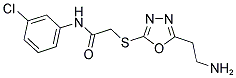 2-[5-(2-AMINO-ETHYL)-[1,3,4]OXADIAZOL-2-YLSULFANYL]-N-(3-CHLORO-PHENYL)-ACETAMIDE 结构式