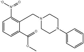 METHYL 3-NITRO-2-[(4-PHENYLPIPERAZINO)METHYL]BENZENECARBOXYLATE 结构式