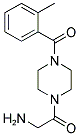 2-AMINO-1-[4-(2-METHYL-BENZOYL)-PIPERAZIN-1-YL]-ETHANONE 结构式