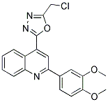 4-[5-(CHLOROMETHYL)-1,3,4-OXADIAZOL-2-YL]-2-(3,4-DIMETHOXYPHENYL)QUINOLINE 结构式