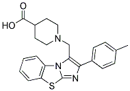 1-(2-P-TOLYL-BENZO[D]IMIDAZO[2,1-B]THIAZOL-3-YLMETHYL)-PIPERIDINE-4-CARBOXYLIC ACID 结构式