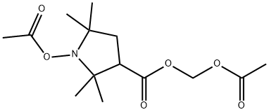 1-ACETOXY-3-(ACETOXYMETHOXY)CARBONYL-2,2,5,5-TETRAMETHYLPYRROLIDINE 结构式