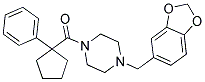 4-(BENZO[3,4-D]1,3-DIOXOLAN-5-YLMETHYL)PIPERAZINYL PHENYLCYCLOPENTYL KETONE 结构式