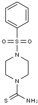 4-(PHENYLSULFONYL)PIPERAZINE-1-CARBOTHIOAMIDE 结构式