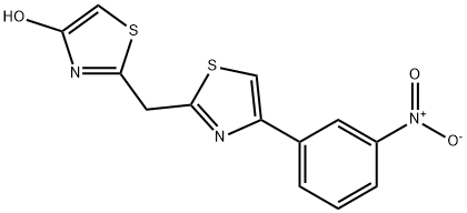 2-([4-(3-NITROPHENYL)-1,3-THIAZOL-2-YL]METHYL)-1,3-THIAZOL-4-OL 结构式