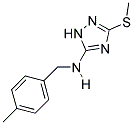 N-(4-METHYLBENZYL)-3-(METHYLTHIO)-1H-1,2,4-TRIAZOL-5-AMINE 结构式