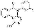 1-MERCAPTO-4-(3-METHYLPHENYL)[1,2,4]TRIAZOLO[4,3-A]QUINAZOLIN-5(4H)-ONE 结构式