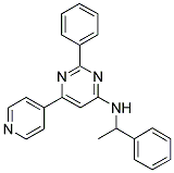 2-PHENYL-N-(1-PHENYLETHYL)-6-PYRIDIN-4-YLPYRIMIDIN-4-AMINE 结构式