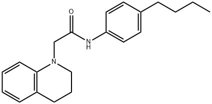 N-(4-BUTYLPHENYL)-2-[3,4-DIHYDRO-1(2H)-QUINOLINYL]ACETAMIDE 结构式
