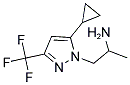 {2-[5-环丙基-3-(三氟甲基)-1H-吡唑-1-基]-1-甲基乙基}胺 结构式