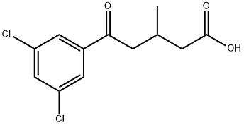 5-(3,5-DICHLOROPHENYL)-3-METHYL-5-OXOVALERIC ACID 结构式