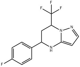 5-(4-FLUORO-PHENYL)-7-TRIFLUOROMETHYL-4,5,6,7-TETRAHYDRO-PYRAZOLO[1,5-A]PYRIMIDINE 结构式