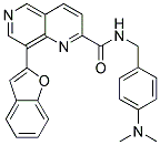 8-BENZOFURAN-2-YL-[1,6]NAPHTHYRIDINE-2-CARBOXYLIC ACID 4-DIMETHYLAMINO-BENZYLAMIDE 结构式