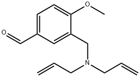3-{[双(丙-2-烯-1-基)氨基]甲基}-4-甲氧基苯甲醛 结构式