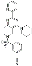 3-(4-PIPERIDIN-1-YL-2-PYRIDIN-2-YL-7,8-DIHYDRO-5H-PYRIDO[4,3-D]PYRIMIDINE-6-SULFONYL)-BENZONITRILE 结构式