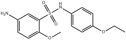 5-氨基-N-(4-乙氧基苯基)-2-甲氧基苯-1-磺酰胺 结构式